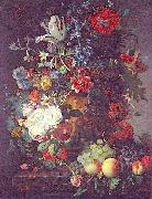 Jan van Huijsum Blumen und Fruchte France oil painting artist